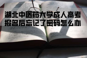 湖北中醫(yī)藥大學(xué)成人高考報名后忘記了密碼怎么辦